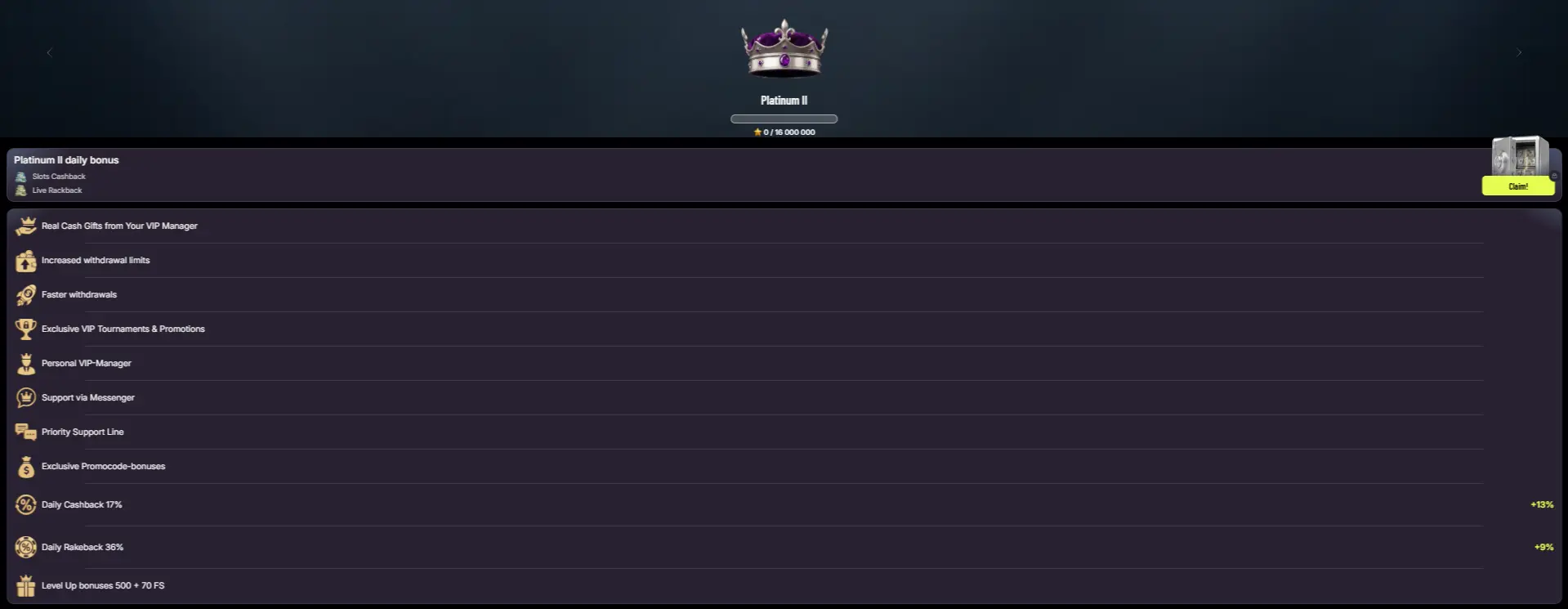 Hahaspin Casino VIP Club — cashback and personal service